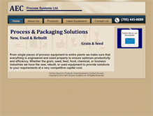 Tablet Screenshot of aecprocesssystems.com